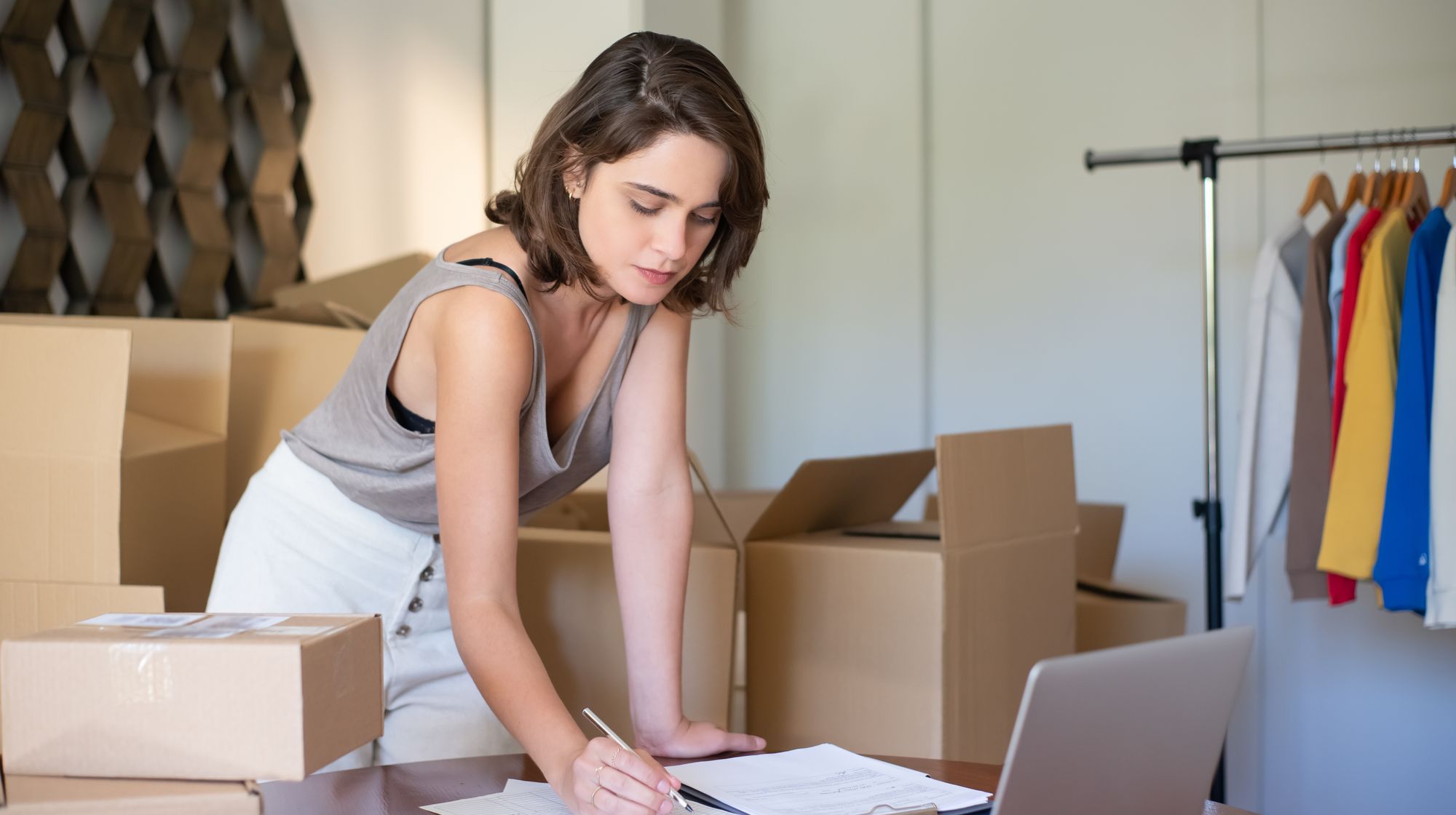 Send the parcel from the order you are already looking at.